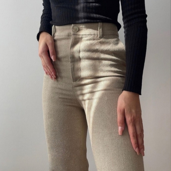 & Other Stories Textured High-Waisted Wide-Leg Trousers - Picture 1 of 5